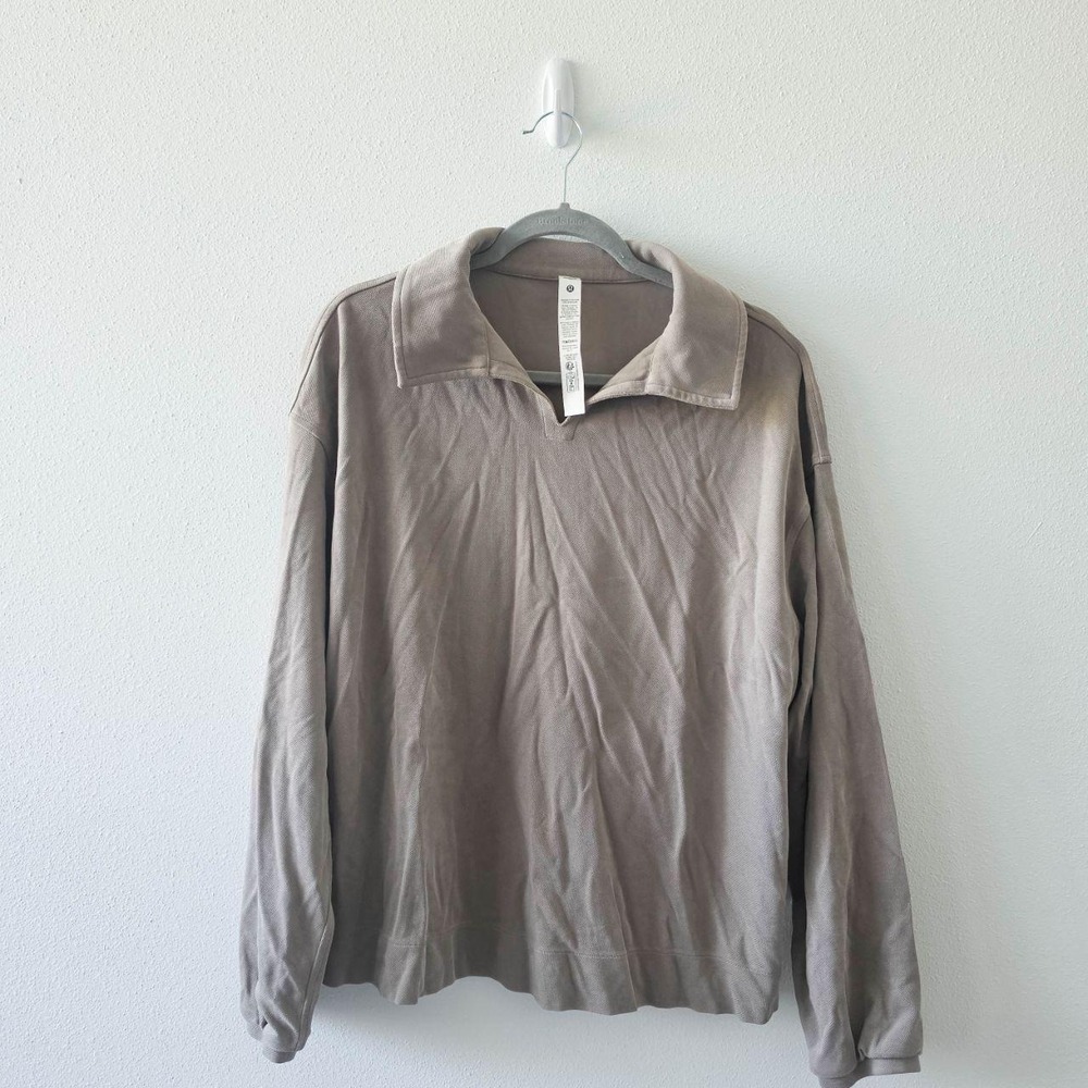 Lululemon Softstreme Pique Oversized Long-Sleeve Polo Shirt